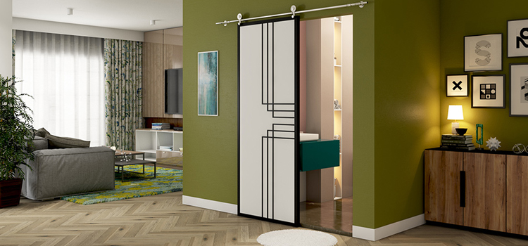 sliding bathroom door installation in Thermalito